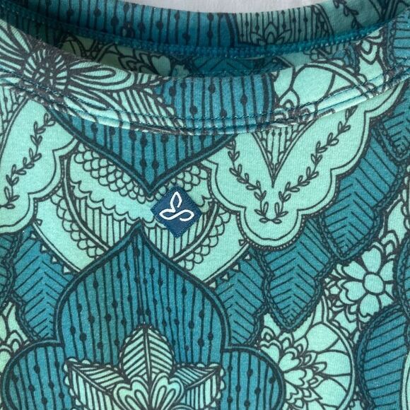 PrAna Blue/Green Tiered Tank Dress W/Shelf Bra Sz S - Picture 6 of 7